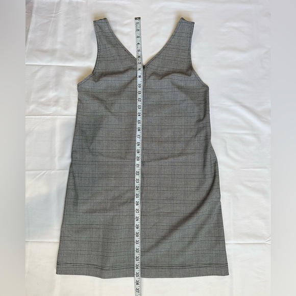 Loft Women’s Houndstooth Plaid Sleeveless Trapeze V-Neck Work Dress Size S NWOT - Picture 9 of 13